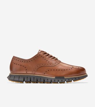 Cole Haan Mens ZER&Oslash;GRAND Remastered Wingtip Oxford Shoes - Brown Size 10.5