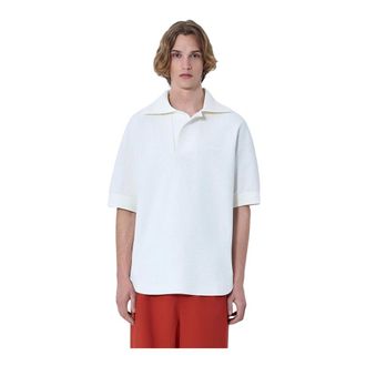 Lacoste Polo Shirts, male, White, Size: M Terry Polo Shirt