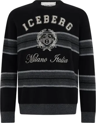 Iceberg Maglione Girocollo - - Knitwear - Uomo - Multicolore - L