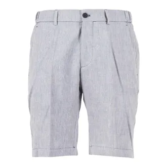 Berwich Korte Broeken, Heren, Blauw, S, Katoen, Ber Muda Elax Shorts