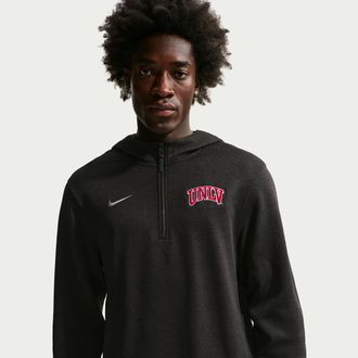 Nike Unlv Rebels Nike Mens NCAA Basketball Coaches Pullover Hoodie in Black | IM2422-010