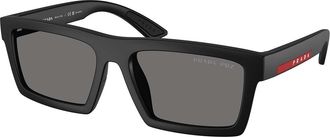 Prada PS A07S Polarized 1BO02G Mens Sunglasses Black Size 55