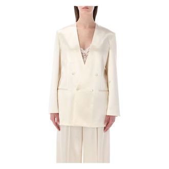 Alberta Ferretti Alberta Ferretti, Blazers, female, White, Size: S Womens Jackets Clothing White Ss26