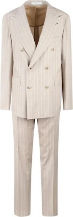 Tagliatore pinstriped double-breasted suit - Neutrals