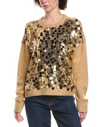 Vince Camuto Multi Paillette Crewneck
