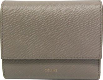 Celine Grey Exotic Leathers Wallet (Pre-Owned)