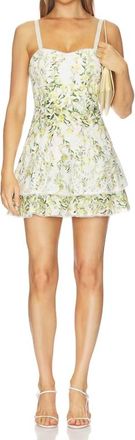 Alice & Olivia Meredith Sweetheart Mini Dress In Fresh Air Butter