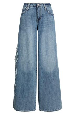 YMI Fit With Love Wide Leg Jeans in Medium Blue at Nordstrom, Size 11