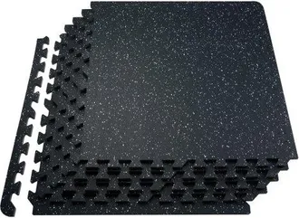 OEM Alfombrillas De Gimnasio De 610 X 610 X 14 Mm, 12 Baldosas De Goma Con Espuma Eva Con Una Cobertura De 4,5 M&sup2; Y Dise&ntilde;o De Rompecabezas Entrelazado Par