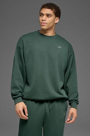 Alo | Accolade Crewneck Neck Pullover Top in Clover Green, Size: Medium