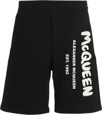 Alexander McQueen Black Logo Shorts