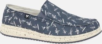 Walk In Pitas Walk In Pitas Mens Bones Mens Canvas Shoes - Navy - Size: 10