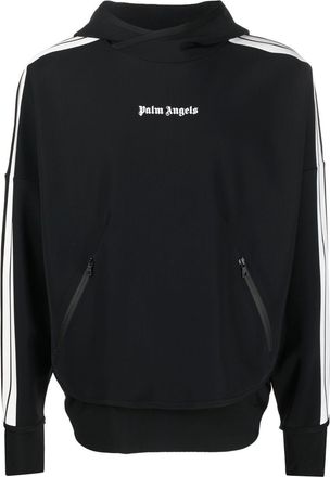 Palm Angels logo-print hoodie - men - Elastane/Polyamide/Polyurethane - M - Black