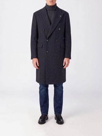 Tagliatore Cappotto doppiopetto in lana al ginocchio con rever a lancia