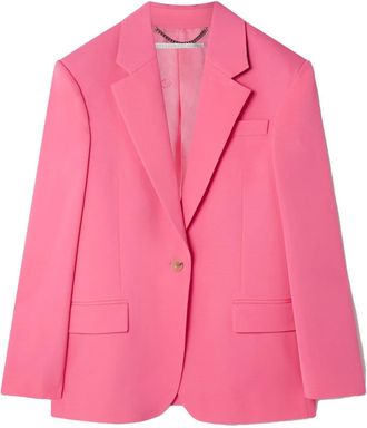 Stella McCartney single-breasted wool blazer - women - Viscose/Cupro/Viscose/Wool - 42 - Pink