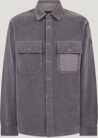 Belstaff Fallgate Shirt Mens Cotton Corduroy Tornado Grey Size 2XL