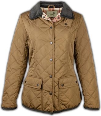 Decoy Womens Easton Quilted Jacket In Khaki