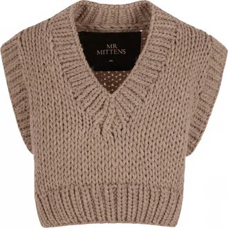 Mr. Mittens Womens Mini Vest In Taupe