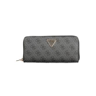 Guess Accessoires, Dames, Grijs, ONE Size, Zwarte Polyethyleen Damesportemonnee Laurel II