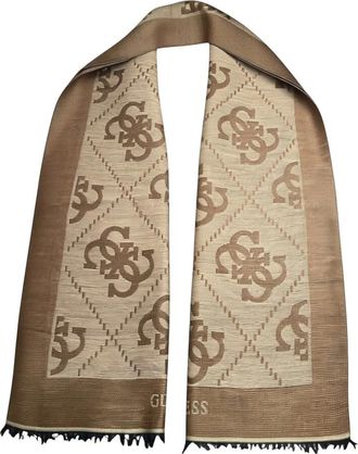 Guess Sciarpa con Logo Jacquard 4G - - Accessories - Donna - Marrone - ONE SIZE