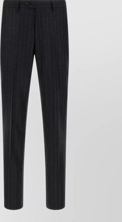Tagliatore virgin wool pinstripe single-breasted coat