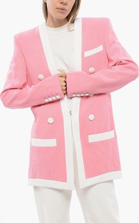 Balmain Giacca Crepe De Chine Strutturata Balmain