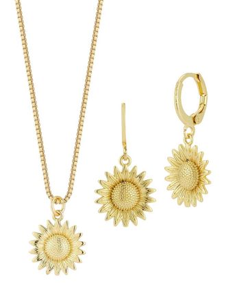 Sphera Milano Gold-Plated Necklace/Earring Set
