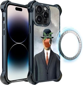 OEM Funda Ibizu Dropguard Ultra Para Iphone 14 Pro Max Con Magsafe, Ren&eacute; Magritte, Hijo Del Hombre