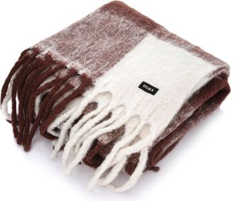 OEM Coperta Decorativa A Quadri Bordeaux 170x130 Cm Morbido Skandi Skadi Duka