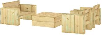 vidaXL Set De Muebles De Jard&iacute;n 4 Pzas Madera Maciza Pino Impregnada Vidaxl