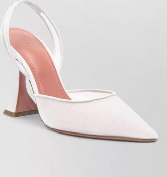 Amina Muaddi holli mesh slingback pumps high heel