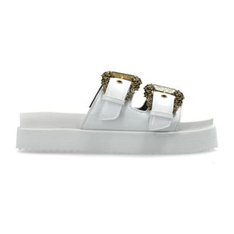 Versace Jeans Couture Sliders, female, White, Size: 10 US Platform Sandals
