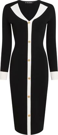 Karl Lagerfeld Abito con colletto a contrasto - Nero