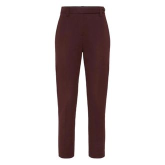 Brunello Cucinelli Stylish Trousers for Men - female - Brunello Cucinelli - Slim-fit Trousers - Red - S - Trousers