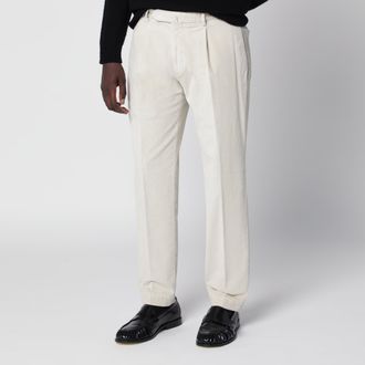 Santaniello Pantaloni beige in velluto a costine