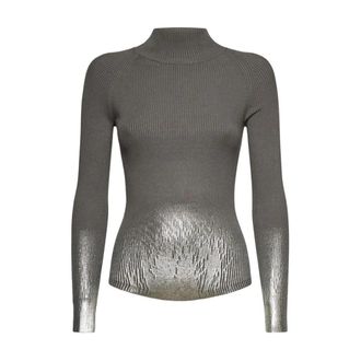 John Richmond Gebreide laminaat degrad&eacute; Dolcevita - Dames - Coltruien - Zwart - XL - Polyester - Truien & Vesten