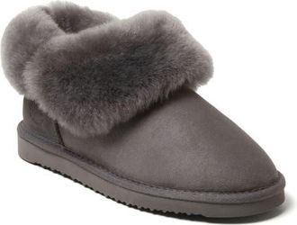 Dearfoams Fireside Perth Genuine Shearling Foldover Boot in Grey at Nordstrom, Size 11M