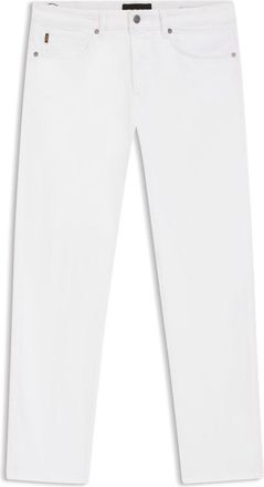 BOSS Maine regular-fit jeans in white soft-motion denim