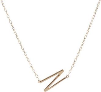 Alex and Ani Gold Elongated Initial Pendant Necklace in Gold - N at Nordstrom
