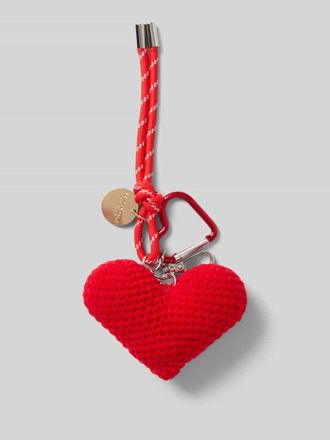 Seidenfelt Manufaktur Anh&auml;nger in Strick-Optik Modell Heart in Rot, Gr&ouml;&szlig;e 1