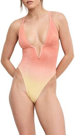 Good American Always Fit Underwire One-Piece Swimsuit in Peach Ring001 at Nordstrom Rack, Size Xx-Small/x-Small