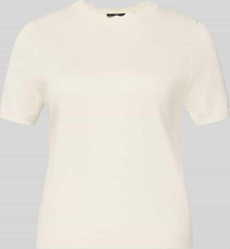 Zero Strickshirt mit Rundhalsausschnitt mit Wellensaum in Weiss, Gr&ouml;&szlig;e 34