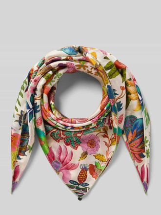 Codello Seidentuch aus reiner Seide mit floralem Allover-Print in Gruen, Gr&ouml;&szlig;e 1