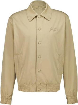 Balmain Bomberjack van katoenen canvas - Heren - Bomber jackets - Beige - M - Katoen - Jassen