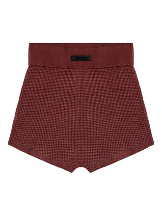 Fear of God High waist shorts met wafelpatroon - Rood