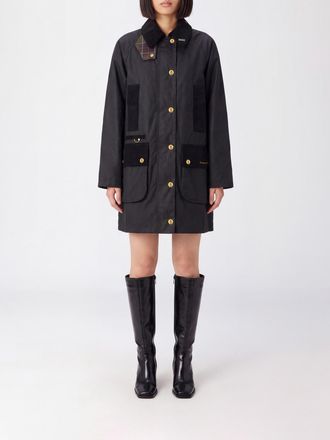 Barbour Beaufort Waxed Cotton Jacket with Corduroy Collar by