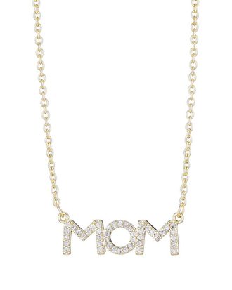 Adornia Adornia 14K Plated Cz Mom Necklace