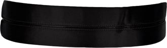 Lanvin Pre-owned Womens Wide Waist Belt in Black Satin - One Size