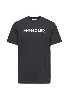 Moncler TEXT LOGO COTTON T SHIRT Size: XXL, colour: NAVY