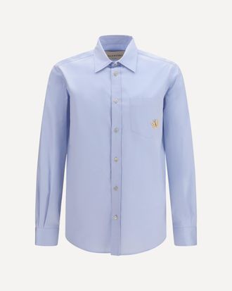 Valentino Cotton Shirt with butterfly embroidery Male 39